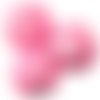 2perles de verre rose galactique revêtu de caoutchouc de 12 mm