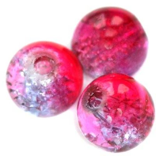 8 perles de crépitement rose 8 mm