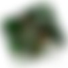 Pendentif carré teardrops vert 54x54mm