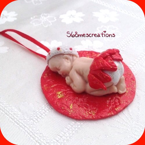 Figurine décoration bébé fimo fille