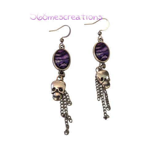 Boucles d’oreilles ‘ mystica améthyste’