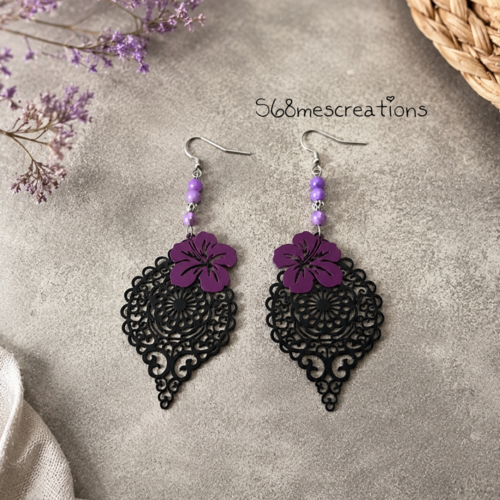 Boucles d’oreilles “flora” – élégance florale artisanale