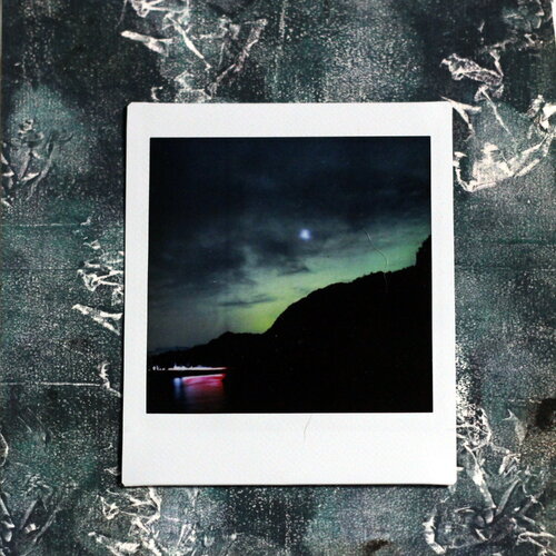 Photographie instax square sur papier acrylique - thème : aurore boréale #12 // décoration originale