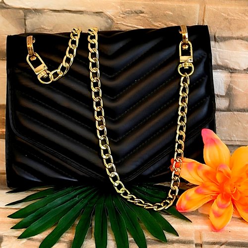 Chaîne de sac à main maille gourmette 60cm, chaîne de sac à main gourmette 60 cm,