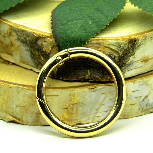 Gros anneau mousqueton métal, anneau métal ouvrant rond,42mm