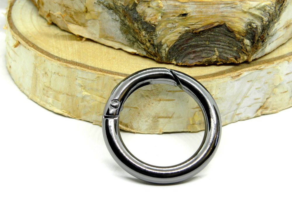 Gros anneau mousqueton métal, anneau métal ouvrant rond,35mm - Un grand  marché