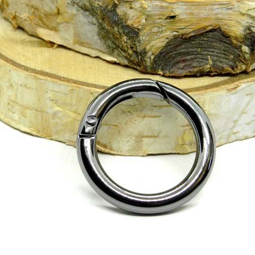 Gros anneau mousqueton métal, anneau métal ouvrant rond,35mm
