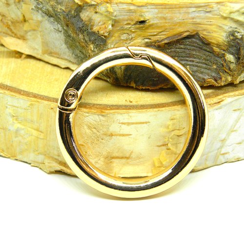 Gros anneau mousqueton métal, anneau métal ouvrant rond,35mm