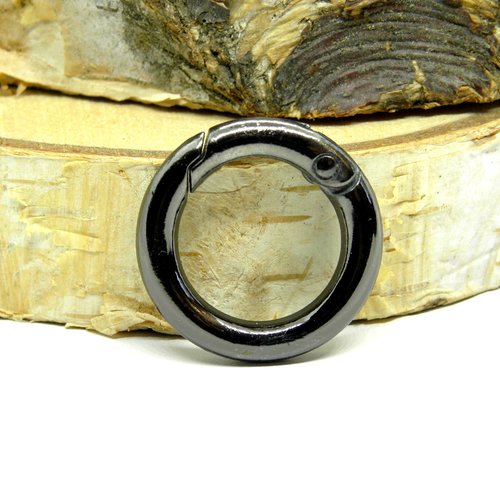 Gros anneau mousqueton métal, anneau métal ouvrant rond,24mm