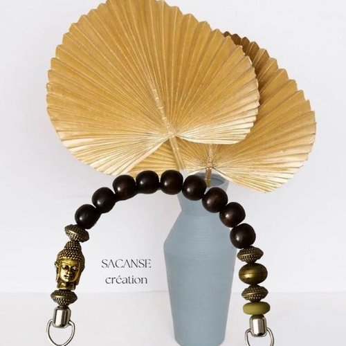 Superbe poignée de sac rigide en perle, poignée originale bouddha interchangeable,