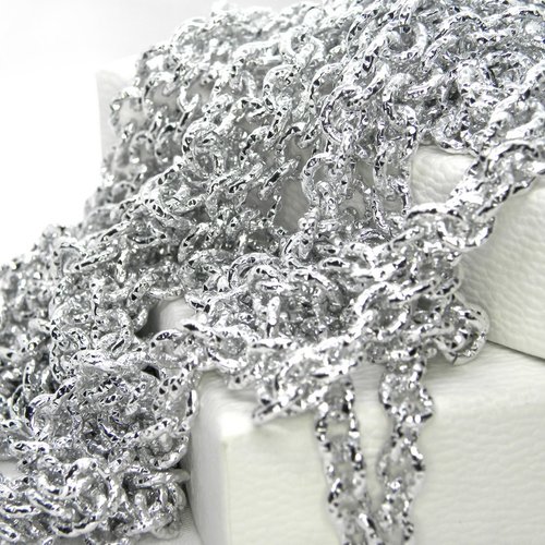 Chaîne aluminium argenté au mètre, pour création de sac ou de bijoux, chaîne de sac au mètre, loisirs créatif,