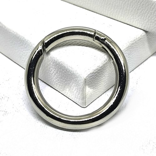 Gros anneau mousqueton métal, anneau métal ouvrant rond,47mm