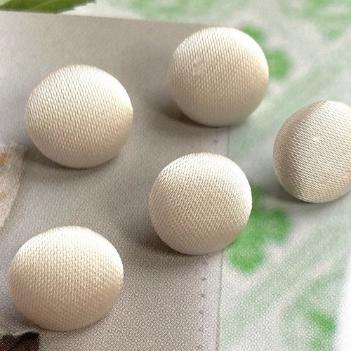 5 boutons recouvert en tissu satin costume robe de mariée mariage beige doré clair