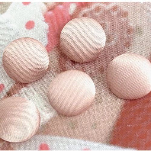 5 boutons recouvert en tissu satin costume robe de mariée mariage rose clair