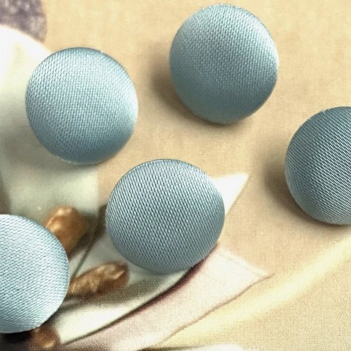 5 boutons recouvert en tissu satin costume robe de mariée mariage vert eucalyptus clair