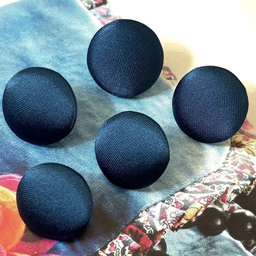 5 boutons recouvert en tissu satin costume robe de mariée mariage vert de prusse