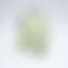 Petit portefeuille vert tendre et bleu à fermoir métallique, motif végétal aux teintes douces, 2 sections de couleur contrastées