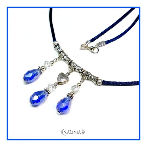 Collier "elisa" cristal bleu (#c3 p2)