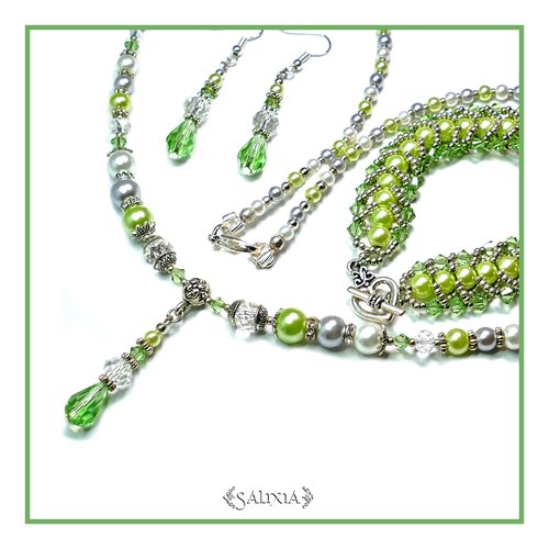 Collier "irina" cristal et perles nacrées (#c4 p3)