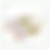 Boucles d'oreilles "sara" cristal perles nacrées crochets acier inoxydable doré (#bo1 p5)