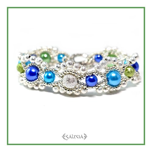Bracelet nil argenté fermoir toggle ou mousqueton au choix (#bv3 p17)