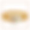 Bracelet "soleil" cuivré tissé à l'aiguille perles japonaises cristal jaune perles or cuivré et dorées (#sr23)