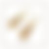 Boucles d'oreilles "silvana" cristal perles nacrées crochets en acier inoxydable doré (#bo12 p10)