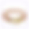 Bracelet "printemps" pastel tissé à l'aiguille perles japonaises cristal jaune perles or cuivré et violet (#sr31)