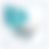 Boucles d'oreilles alyssa bleu en cristal crochets en acier inoxydable (#bo65 p32)