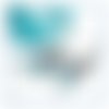 Boucles d'oreilles alyssa bleu en cristal crochets en acier inoxydable (#bo65 p32)