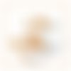 Boucles d'oreilles créoles gouttes en cristal topaze crochets en acier inoxydable (#bo61)