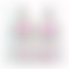 Boucles d'oreilles cristal et coeur rose crochets au choix (#bo38)