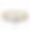 Bracelet "harmonie pastel" au charme vintage tissé à l'aiguille perles japonaises cristal gris fumé perles rose et vert pâle  (#sr25)
