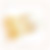 Boucles d'oreilles fleurs orangées esprit narcisse crochets acier inoxydable doré (#bo-l6)