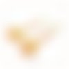 Boucles d'oreilles fleurs esprit lys d'un jour crochets en acier inoxydable doré (#bo-l5)