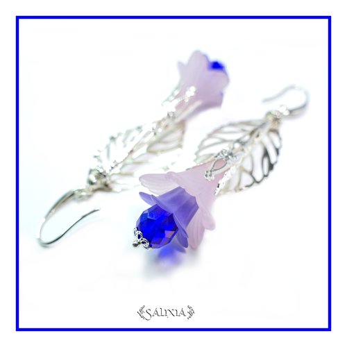 Boucles d'oreilles fleurs agapanthe, crochets au choix (#bo-l21)