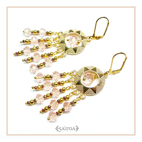 Boucles d'oreilles kyra esprit rosaline dormeuses ou crochets en acier inoxydable doré au choix (#bo168) - vidéo hd