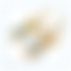 Boucles d'oreilles étoile de mer bleue dormeuses ou crochets acier inoxydable doré au choix (#bo184)