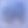 Napperon dentelle au crochet coloris bleu de france 47 cm