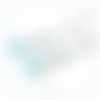 Collection "les petites celtiques " bleu opaline, crochets en acier inoxydable (#bo211)