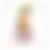 Boucles d'oreilles/broches/bijoux de sac ou de portable : fleurs rose ancien au crochet d'art crochets acier inoxydable en option (#bo-c3)