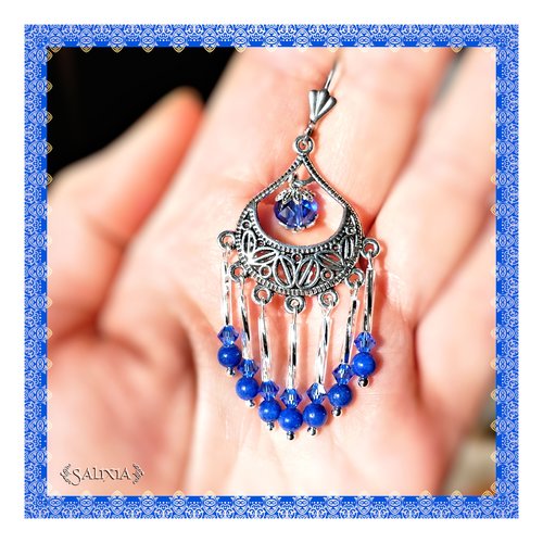 Boucles d'oreilles bohème-chic "issara" jade et cristal dormeuses ou crochets acier inoxydable au choix (#bo239)