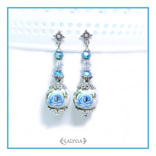 Pièce rare - boucles d'oreilles "maeva" perles japonaises tensha puces dormeuses ou crochets au choix (#bo244 p74)