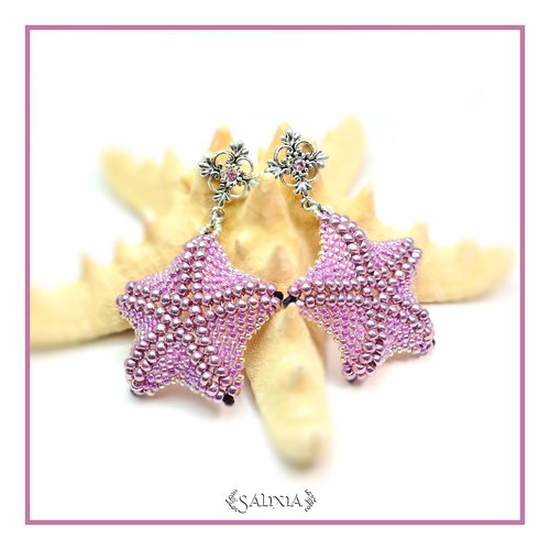 Boucles d'oreilles étoiles de mer, fermoirs au choix (#bo259)