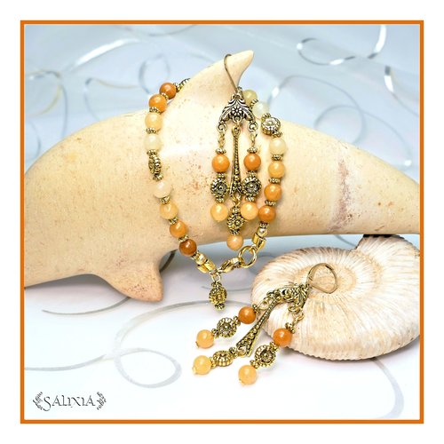 Boucles d'oreilles "catriona" pierres fines de jade printemps dormeuses ou crochets au choix (#bo355 p105)