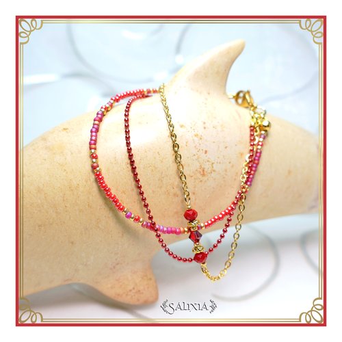 Bracelet collection "enara" rubis (#bc90 p114)