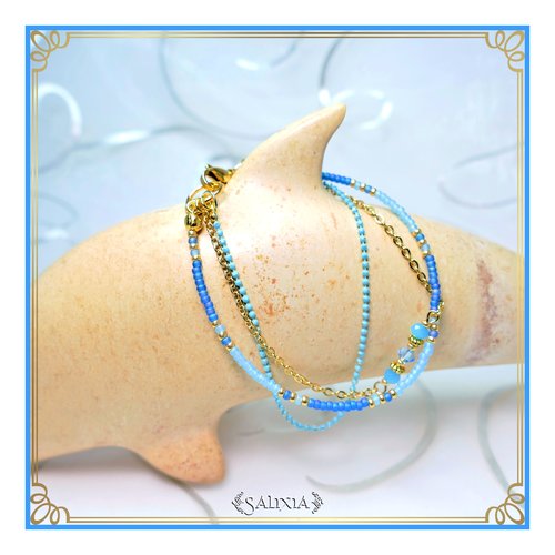 Bracelet collection "enara" aquamarine (#bc92 p116)