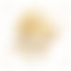 Collier pendentif hibou acier inoxydable doré (#c124)