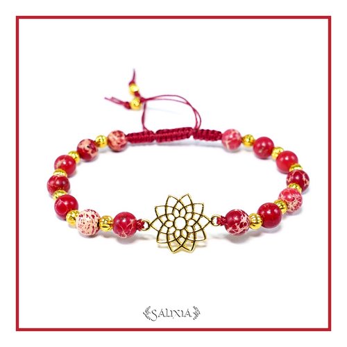 Bracelet "sandra" jaspe impérial rouge (#bc132)