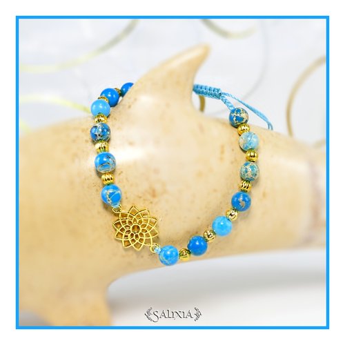 Bracelet "sandra" jaspe impérial turquoise (#bc136)